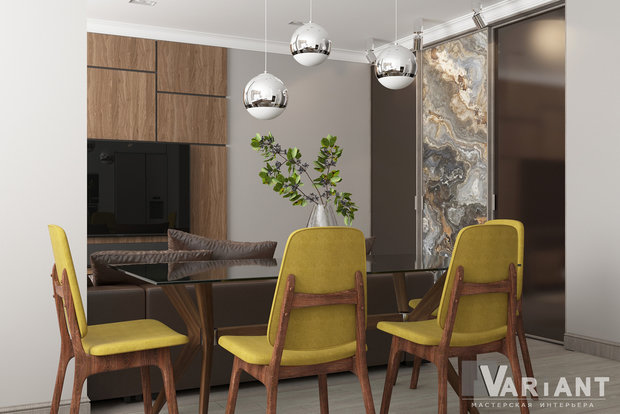 Фото из портфолио Светлая кухня-гостиная – фотографии дизайна интерьеров на INMYROOM