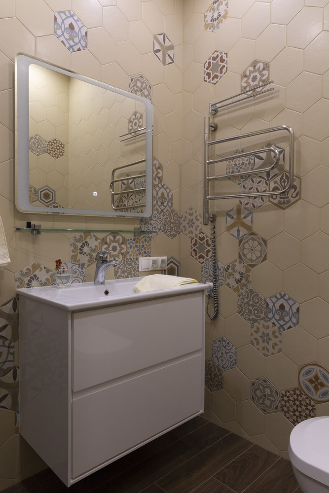 Фотография: Ванная в стиле Современный, Квартира, Проект недели, Москва, 4 и больше, Более 90 метров, Наталия Васильева – фото на INMYROOM Фотография: Ванная в стиле Современный, Квартира, Проект недели, Москва, 4 и больше, Более 90 метров, Наталия Васильева – фото на INMYROOM