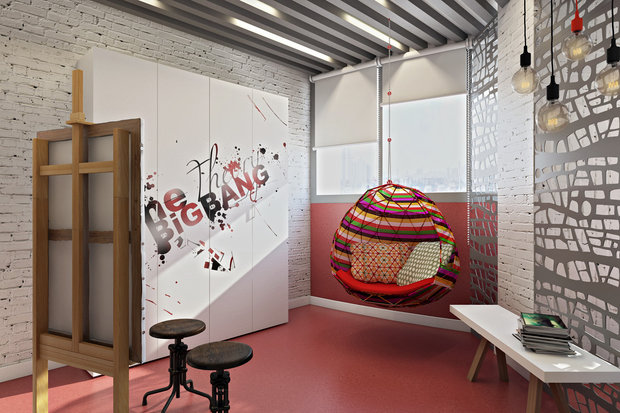 Фото из портфолио Квартира художницы в стиле поп-арт , 125 кв.м. – фотографии дизайна интерьеров на INMYROOM