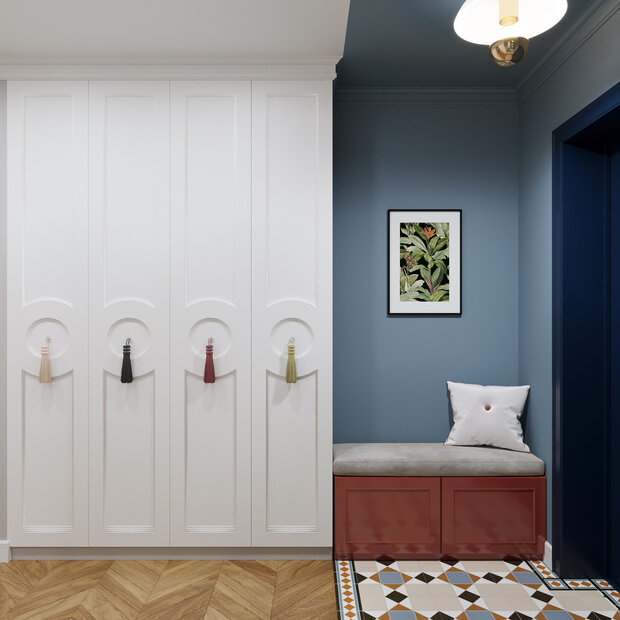 Фотография: Прихожая в стиле Современный, Эклектика, Квартира, Проект недели, Самара, 3 комнаты, Более 90 метров, Айгуль Султанова – фото на INMYROOM