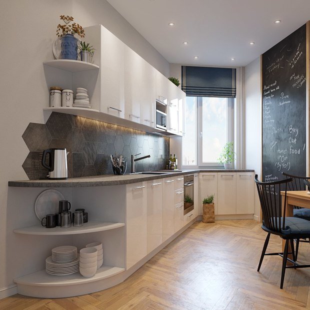 Фото из портфолио Небольшая квартира в силе Лофт+Скандинавский  – фотографии дизайна интерьеров на INMYROOM