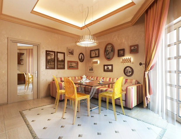 Фото из портфолио квартира  с треугольной кухней – фотографии дизайна интерьеров на INMYROOM