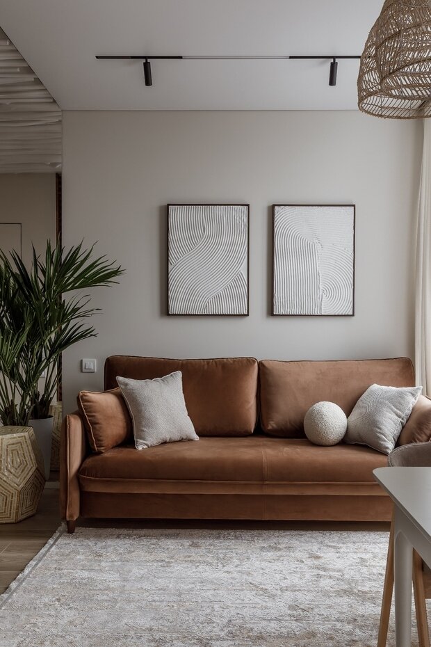 Фотография: Гостиная в стиле Современный, Эко, Квартира, Проект недели, Сочи, 2 комнаты, 40-60 метров – фото на INMYROOM