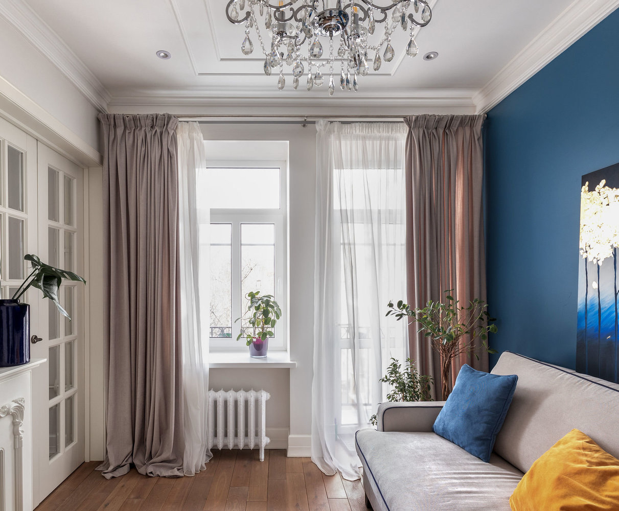 Фотография: Гостиная в стиле Классический, Современный, Эклектика, Квартира, Проект недели, Москва, 2 комнаты, 40-60 метров, Didus Design – фото на INMYROOM