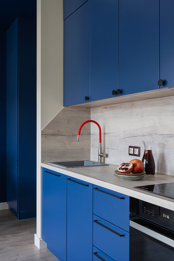 Фотография: Кухня и столовая в стиле Современный, Минимализм, Квартира, Проект дня, Москва, 2 комнаты, до 40 метров, Gromova Buro, Анна Громова – фото на INMYROOM Фотография: Кухня и столовая в стиле Современный, Минимализм, Квартира, Проект дня, Москва, 2 комнаты, до 40 метров, Gromova Buro, Анна Громова – фото на INMYROOM