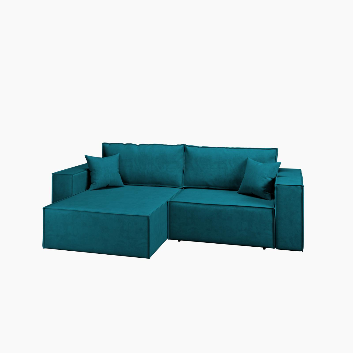 Диван-кровать угловой Hygge изумрудного цвета