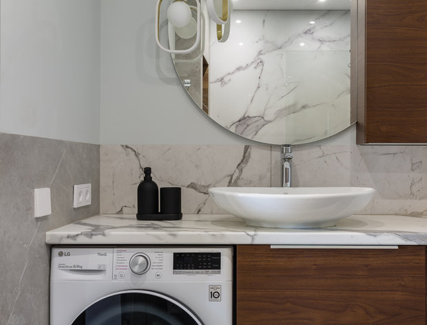 Фотография: Ванная в стиле Современный, Квартира, Проект недели, Санкт-Петербург, 2 комнаты, 40-60 метров, Александра Сакмарова – фото на INMYROOM