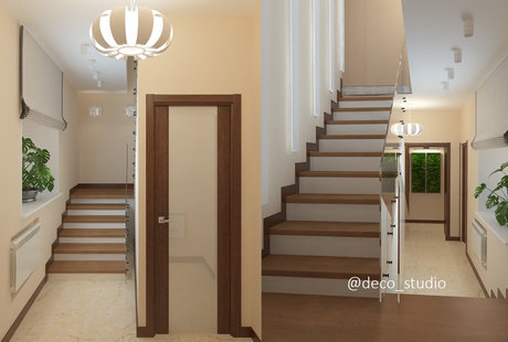 Дизайн интерьера коттеджа 280 кв.м.