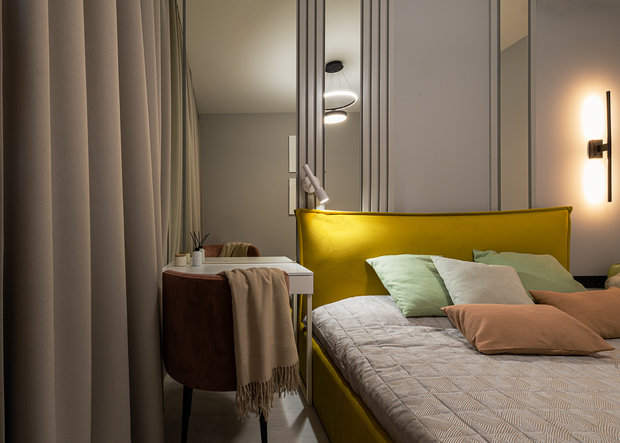 Фотография: Спальня в стиле Современный, Минимализм, Скандинавский, Квартира, Проект недели, Ростов-на-Дону, 4 и больше, Более 90 метров, L.I.S.T., Ирина Власова – фото на INMYROOM