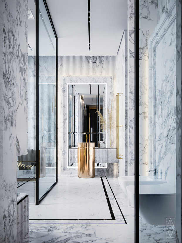 Фото из портфолио Интерьер кв в Москве 180м2 – фотографии дизайна интерьеров на INMYROOM