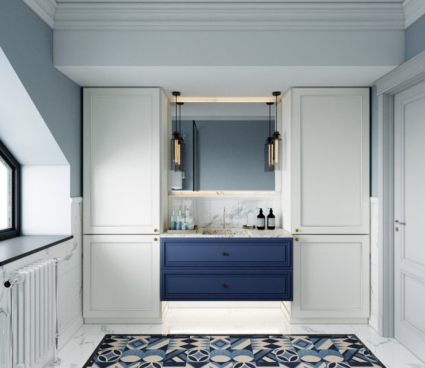 Фотография: Ванная в стиле Классический, Современный, Дом, Ariston, Проект недели, 4 и больше, Более 90 метров, Уфа, Isometrio, Dune 1 R – фото на INMYROOM