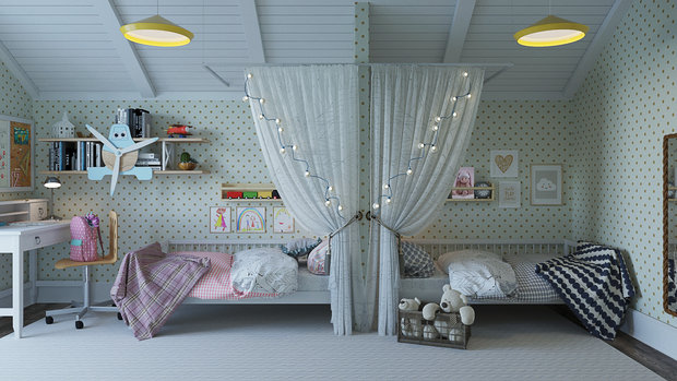 Фотография: Детская в стиле Прованс и Кантри, Дом, Проект недели, Дом и дача, Екатеринбург, Юлия Калеми, 4 и больше, Более 90 метров – фото на INMYROOM