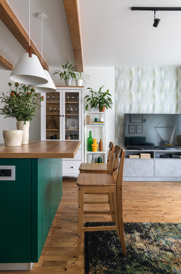 Фотография: Кухня и столовая в стиле Прованс и Кантри, Современный, Квартира, Проект недели, Новосибирск, Мария Зайцева, 3 комнаты, Более 90 метров – фото на INMYROOM