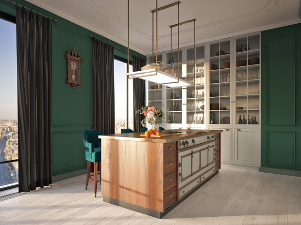 Фото из портфолио Темная классика – фотографии дизайна интерьеров на INMYROOM