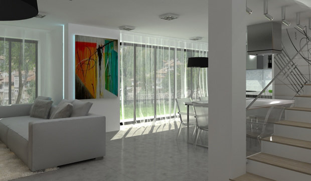 Фотография: Кухня и столовая в стиле Лофт, Современный, Хай-тек, Дом, Минимализм, Проект недели – фото на InMyRoom.ru