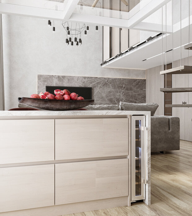 Фото из портфолио Дизайн интерьера двухэтажной квартиры  в стиле минимализм – фотографии дизайна интерьеров на INMYROOM