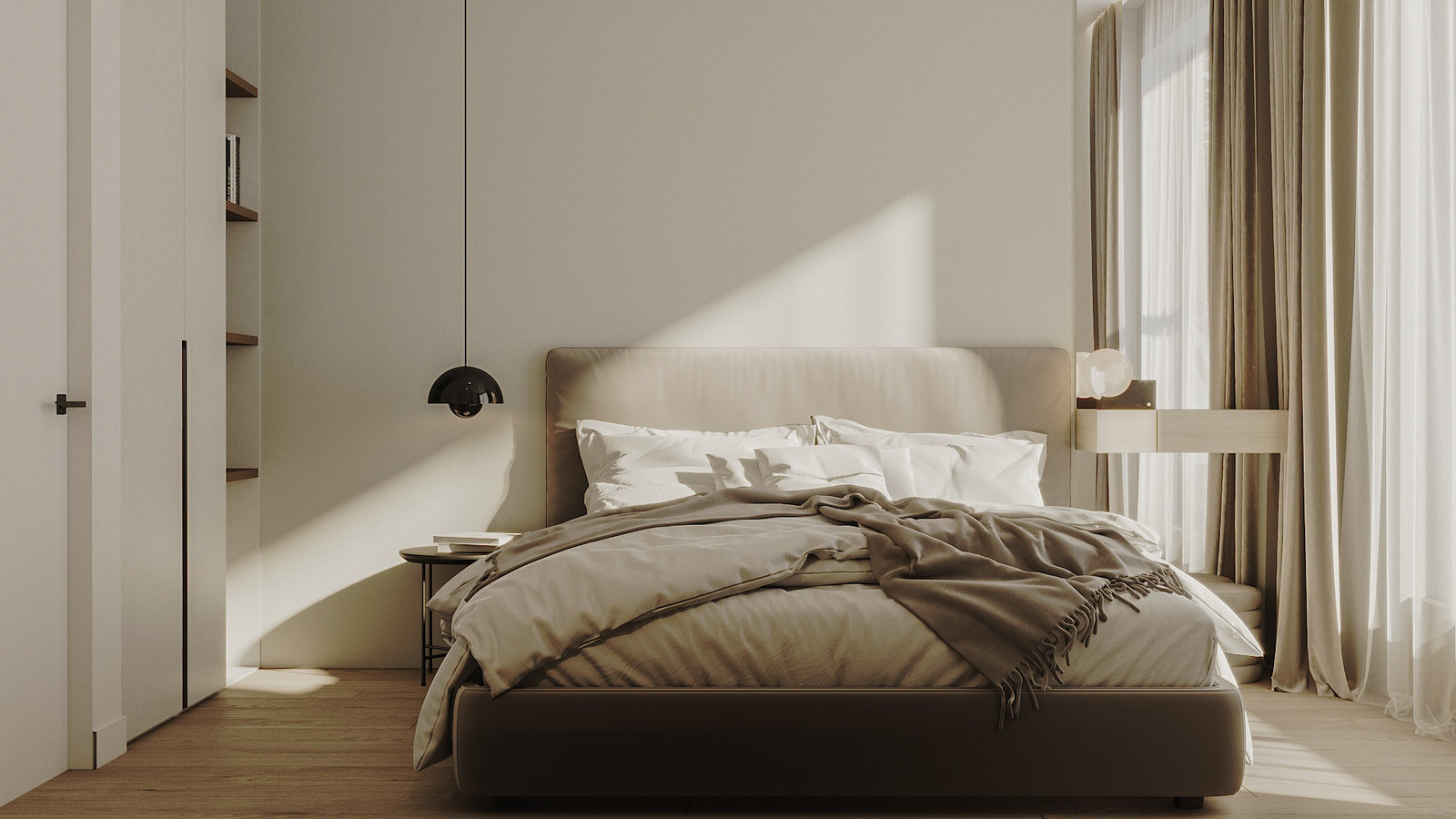 Фотография: Спальня в стиле Современный, Минимализм, Скандинавский, Квартира, Проект недели, Москва, 2 комнаты, 60-90 метров, Екатерина Шилова – фото на INMYROOM Фотография: Спальня в стиле Современный, Минимализм, Скандинавский, Квартира, Проект недели, Москва, 2 комнаты, 60-90 метров, Екатерина Шилова – фото на INMYROOM