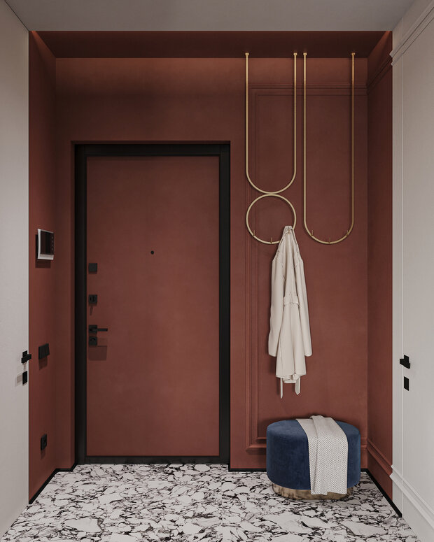 Фотография: Прихожая в стиле Современный, Квартира, Студия, Проект дня, Санкт-Петербург, 40-60 метров, VizDiz, Илона Ореховская – фото на INMYROOM