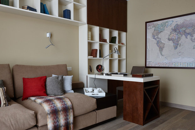 Фотография: Кабинет в стиле Современный, Дом, Проект недели, Дом и дача, Никита Морозов, KM Studio, Московская область, Таунхаус – фото на INMYROOM