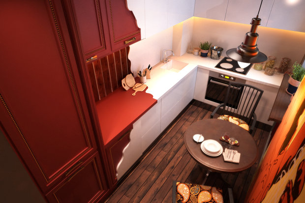 Фотография: Кухня и столовая в стиле Современный, Лофт, Квартира, Дома и квартиры – фото на INMYROOM