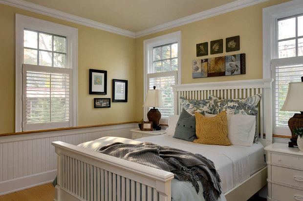 Фотография: Спальня в стиле Прованс и Кантри, Классический, Современный, Дом, США, Терраса, Дома и квартиры, Эко, Панорамные окна, Дом и дача – фото на INMYROOM