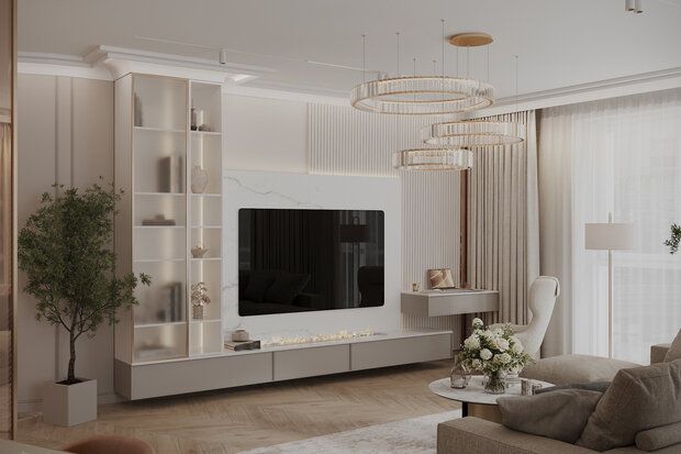 Фото из портфолио Дизайн-проект квартиры в ЖК «Миръ» в стиле современной классики – фотографии дизайна интерьеров на INMYROOM