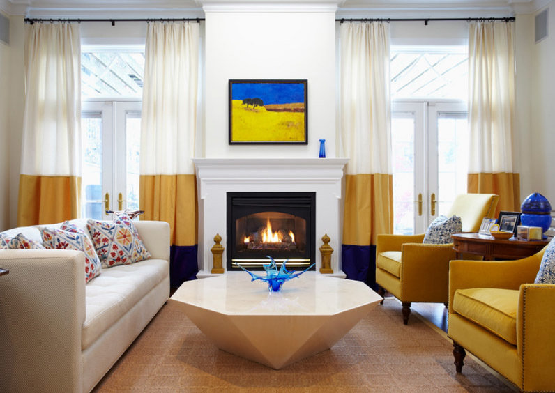 Фотография: Гостиная в стиле Эклектика, Декор интерьера, Текстиль, Шторы – фото на INMYROOM