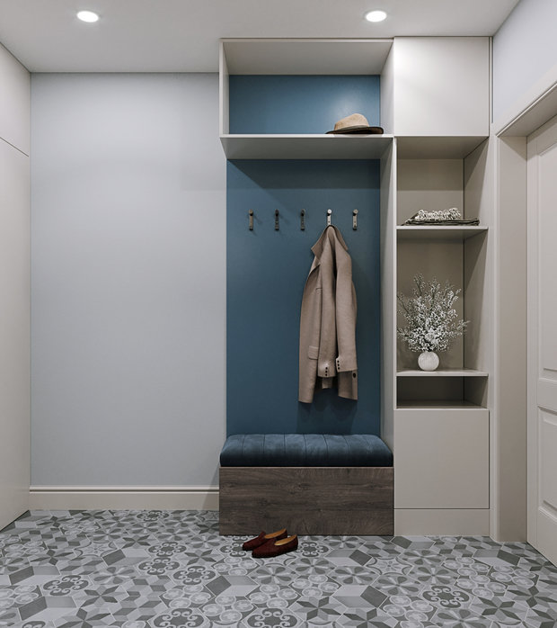 Фотография: Прихожая в стиле Современный, Квартира, Проект недели, Москва, 3 комнаты, Более 90 метров, Виктория Иванова – фото на INMYROOM