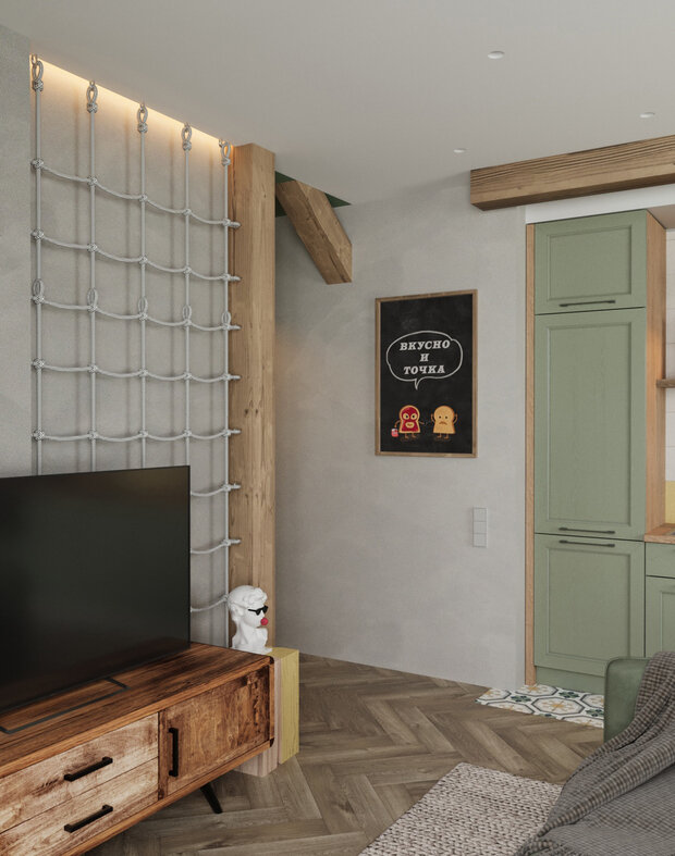 Фотография: Гостиная в стиле Современный, Эклектика, Квартира, Проект дня, Москва, 1 комната, 40-60 метров, современный с элементами эклектики, фото интерьера, дизайн интерьера фото – фото на INMYROOM