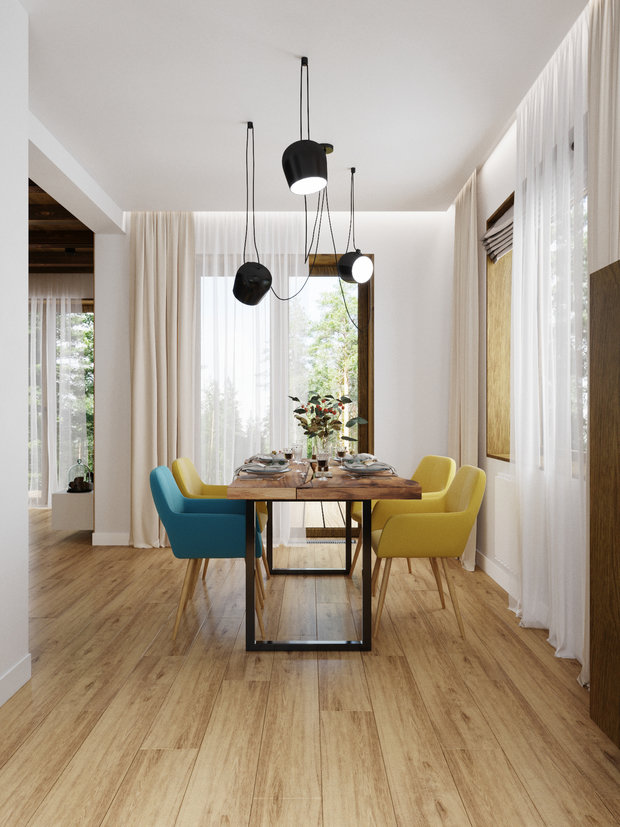 Фотография: Кухня и столовая в стиле Современный, Скандинавский, Дом, Проект недели, Дача, Новосибирск, 3 комнаты, 60-90 метров, DS Mango – фото на INMYROOM