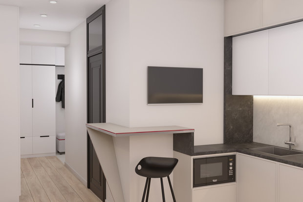 Фото из портфолио Дизайн проект 2-х комнатной квартиры "СОЛНЕЧНЫЙ ЗАКАТ" – фотографии дизайна интерьеров на INMYROOM