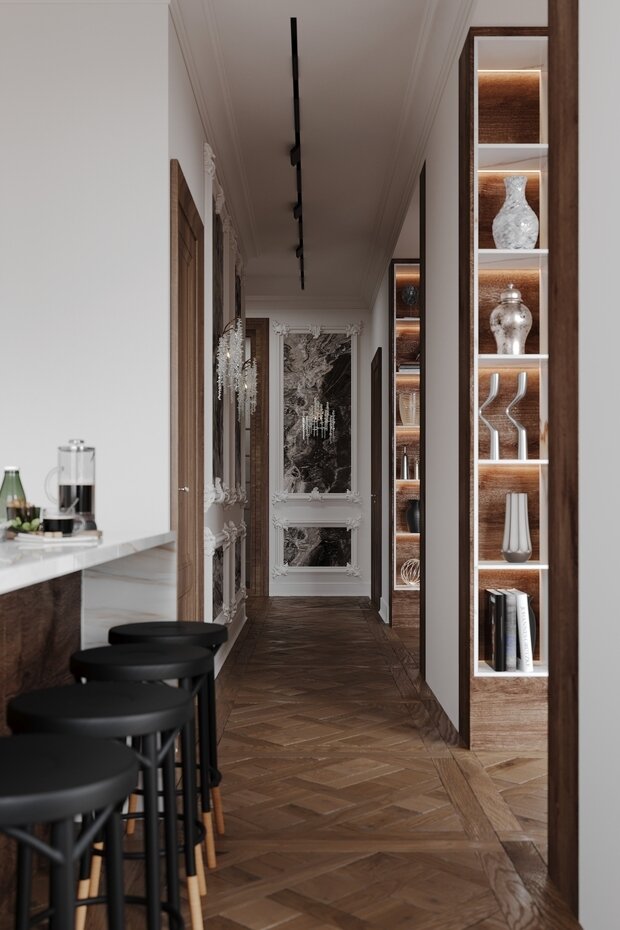 Фото из портфолио Гостиная. Кухня. Ванная. Duderhof Club – фотографии дизайна интерьеров на INMYROOM