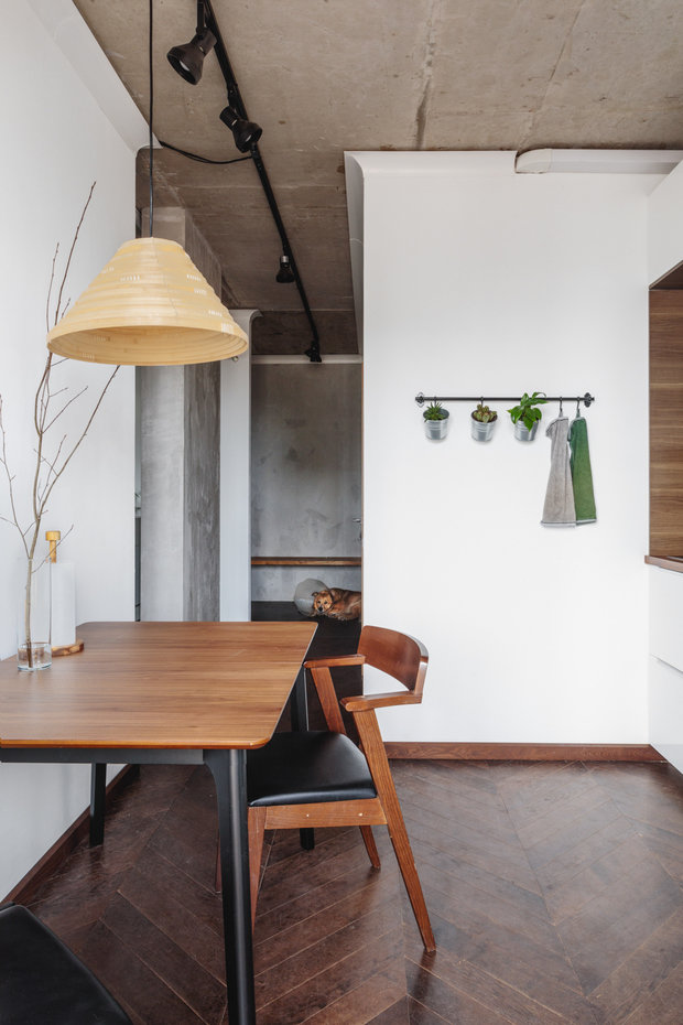 Фотография: Кухня и столовая в стиле Лофт, Современный, Квартира, Проект недели, Зеленоград, 2 комнаты, 40-60 метров, Наталья Купрейчук – фото на INMYROOM