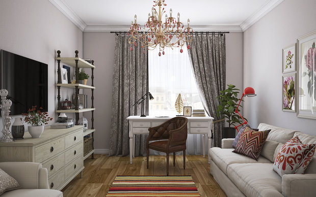 Фотография: Кабинет в стиле Классический, Современный, Квартира, Россия, Eichholtz, Проект недели, Санкт-Петербург, NOVAMOBILI, Ralph Lauren, Наташа Янсон, I Am Home, Baker Furniture – фото на INMYROOM