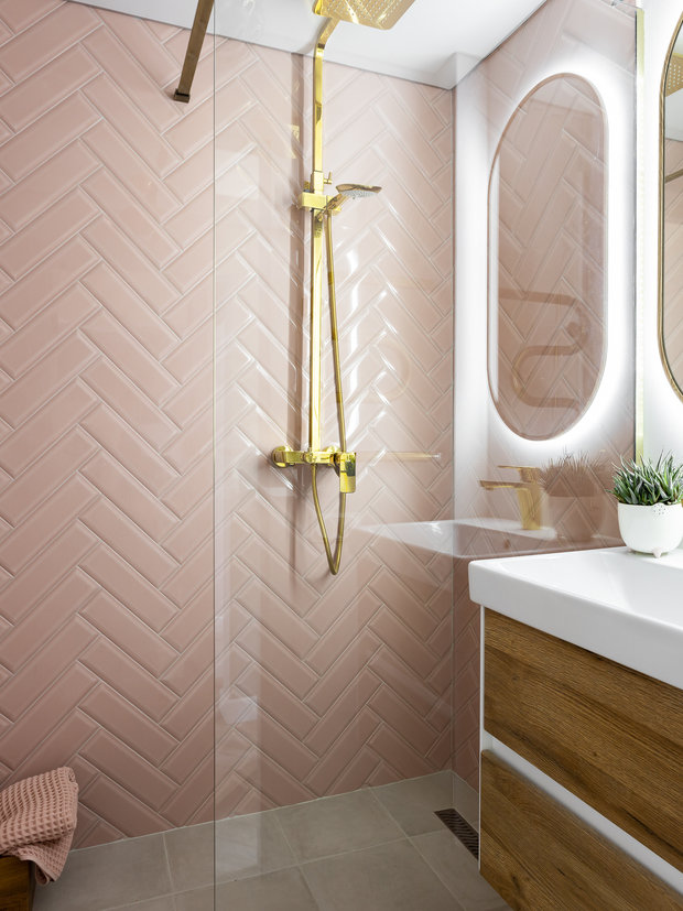 Фотография: Ванная в стиле Современный, Малогабаритная квартира, Квартира, Проект недели, Челябинск, 1 комната, до 40 метров, Екатерина Пашнина – фото на INMYROOM