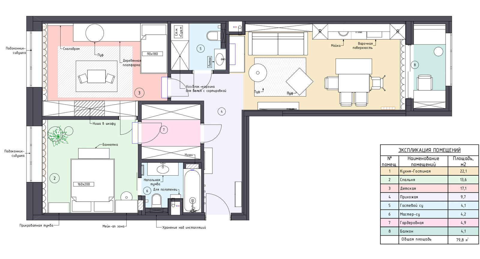 Фотография: Планировки в стиле , Восточный, Квартира, Проект недели, Москва, Эко, 3 комнаты, 60-90 метров, Дарья Фидоренко – фото на INMYROOM Фотография: Планировки в стиле , Восточный, Квартира, Проект недели, Москва, Эко, 3 комнаты, 60-90 метров, Дарья Фидоренко – фото на INMYROOM