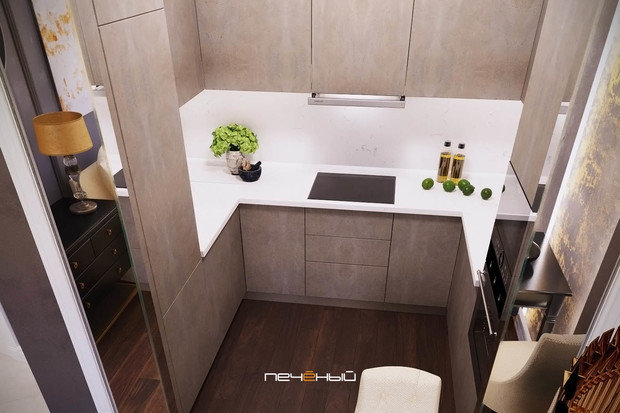 Фото из портфолио Серая с золотом трёшка – фотографии дизайна интерьеров на INMYROOM