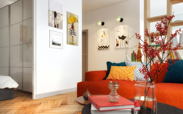 Фото из портфолио Квартира-студия в скандинавском стиле  – фотографии дизайна интерьеров на INMYROOM