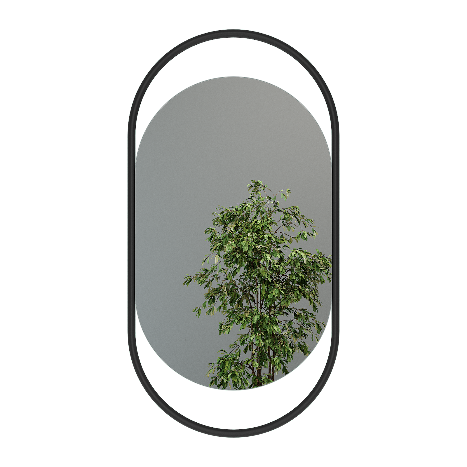 Настенное зеркало Evelix S в металлической раме черного цвета