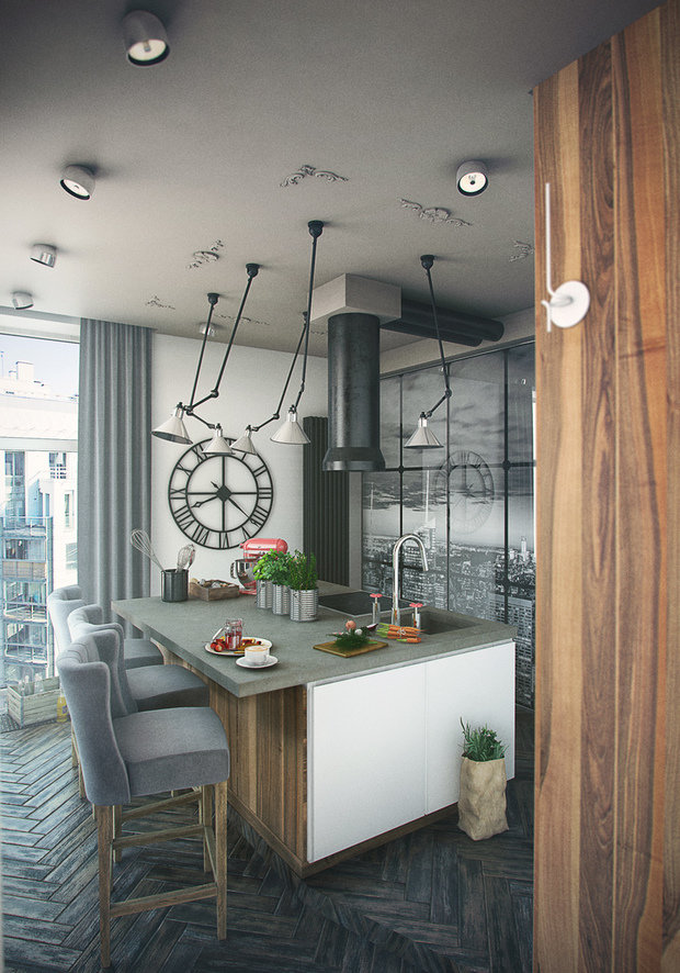 Фотография: Кухня и столовая в стиле Лофт – фото на INMYROOM