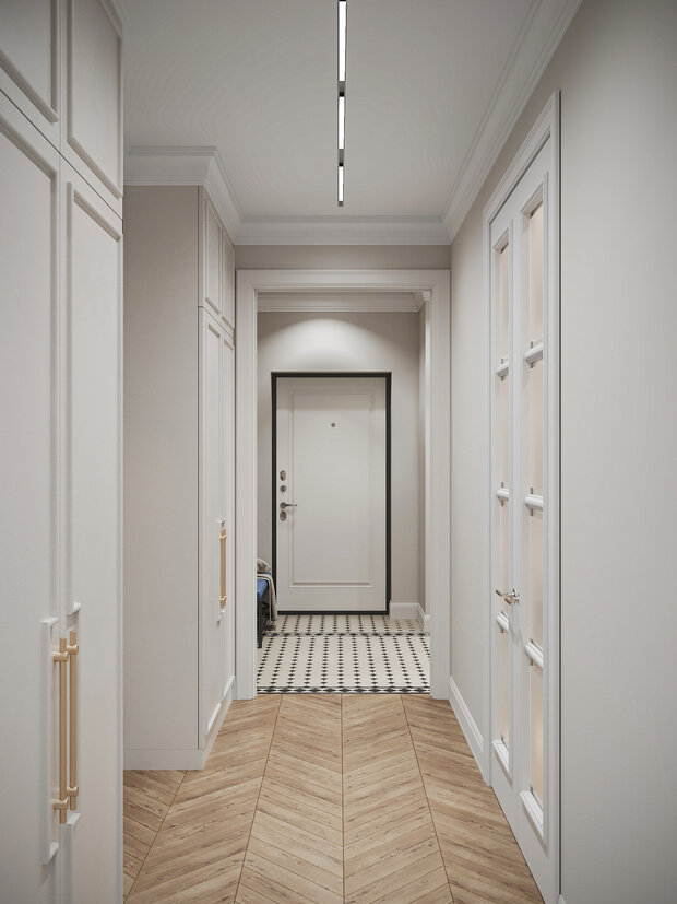 Фото из портфолио Дизайн-проект квартиры в ЖК «Logos (Логос)» в стиле французская классика – фотографии дизайна интерьеров на INMYROOM