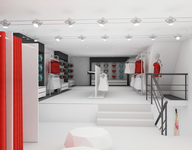 Фото из портфолио Дизайн магазина женского белья – фотографии дизайна интерьеров на INMYROOM