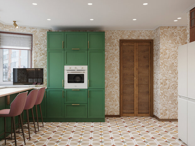 Фотография: Кухня и столовая в стиле Классический, Современный, Эклектика, Проект недели, Москва, 4 и больше, Более 90 метров, Ольга Долидзе – фото на INMYROOM