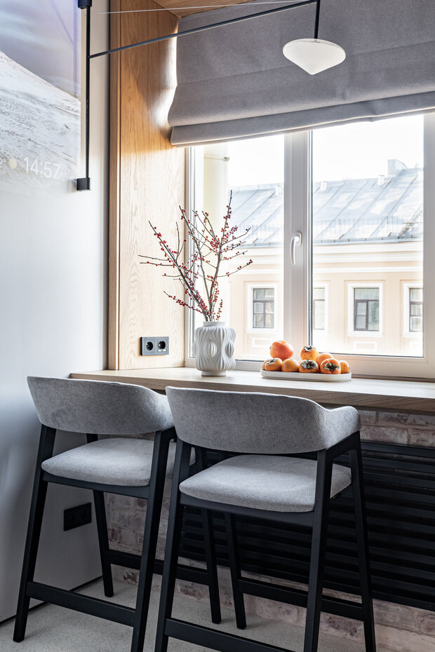 Фотография: Кухня и столовая в стиле Лофт, Современный, Эклектика, Малогабаритная квартира, Квартира, Студия, Проект дня, Санкт-Петербург, Сталинка, до 40 метров, современный с элементами лофта, Светлана Горянина – фото на INMYROOM