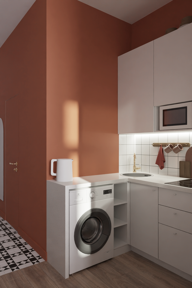 Фото из портфолио Apart 20м2 TerraCota – фотографии дизайна интерьеров на INMYROOM