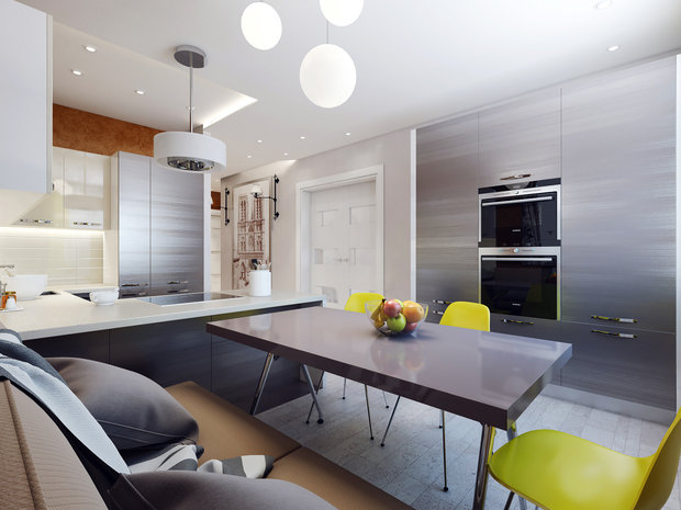 Фотография: Кухня и столовая в стиле Хай-тек – фото на INMYROOM