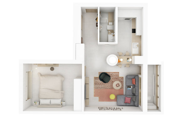 Фото из портфолио Квартира в скандинавском стиле – фотографии дизайна интерьеров на INMYROOM