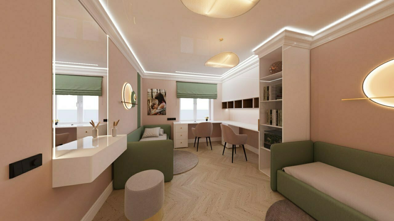 Фото из портфолио Дизайн интерьера квартиры для молодой семьи 62 м² – фотографии дизайна интерьеров на INMYROOM Фото из портфолио Дизайн интерьера квартиры для молодой семьи 62 м² – фотографии дизайна интерьеров на INMYROOM