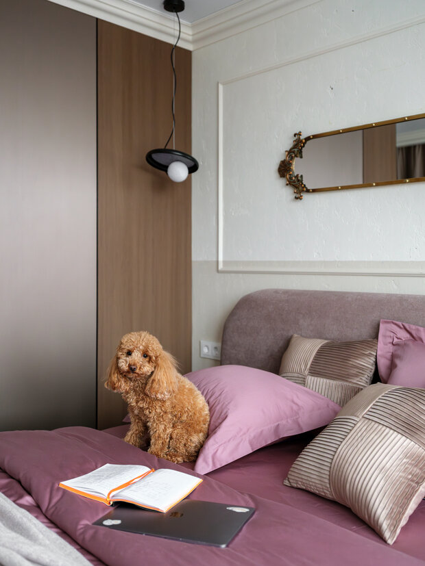 Фотография: Спальня в стиле Современный, Квартира, Проект дня, Москва, 2 комнаты, 40-60 метров, Сара Михайлова – фото на INMYROOM