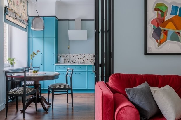 Фотография: Кухня и столовая в стиле Эклектика, Квартира, Проект недели, Москва, 3 комнаты, 60-90 метров, Валерия Шиманская – фото на INMYROOM